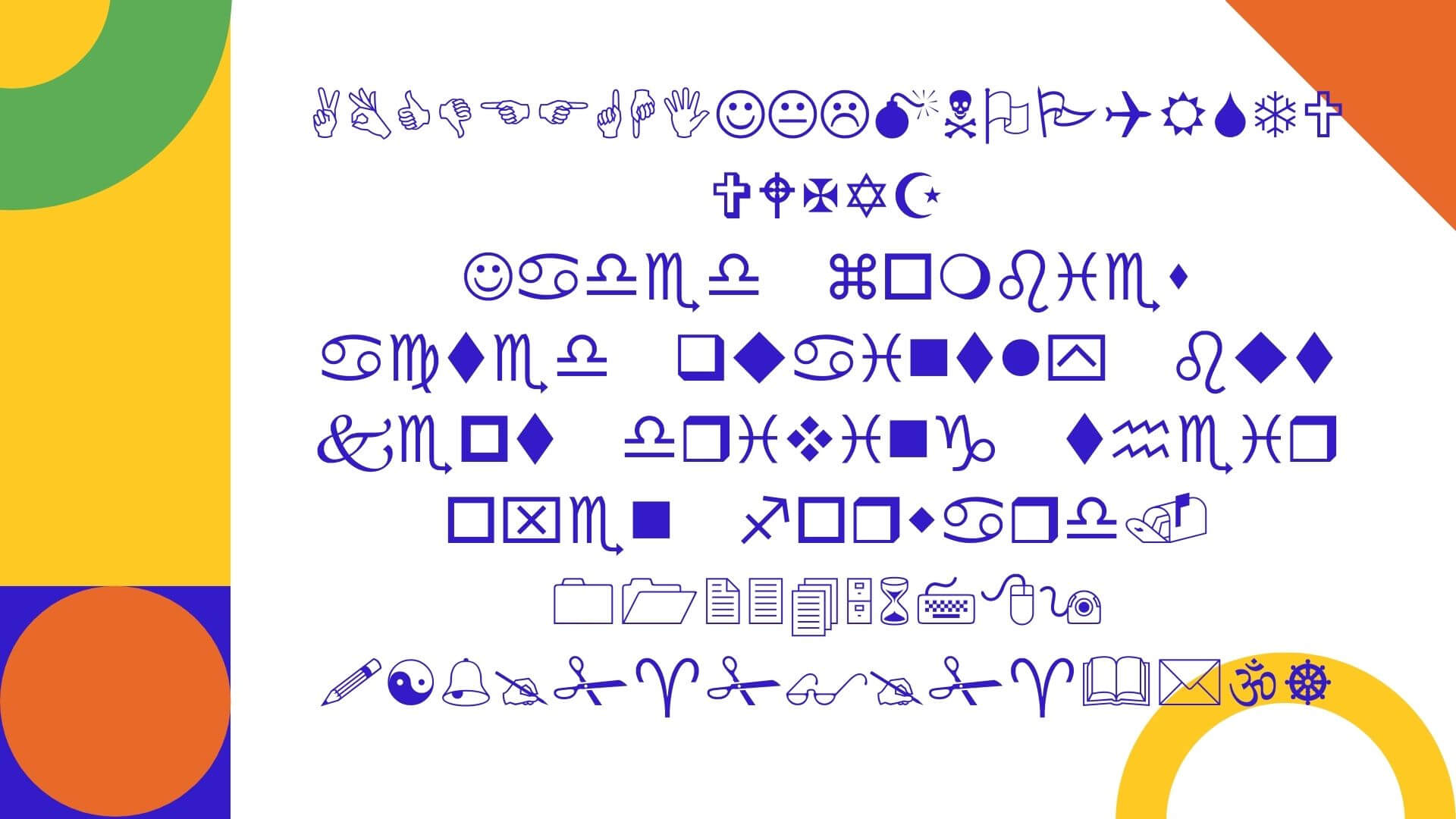 Wingdings Font View
