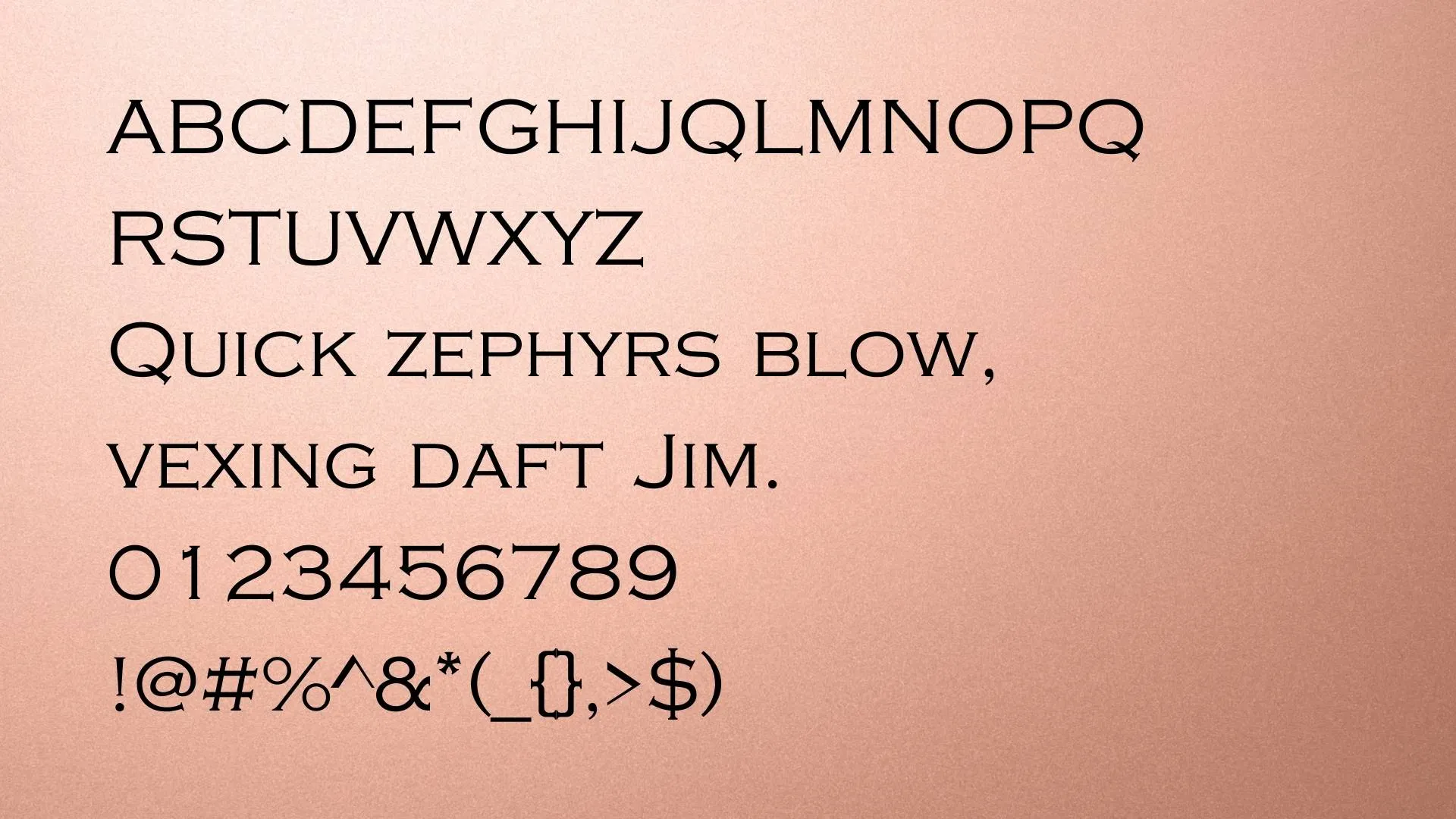 copperplate Font