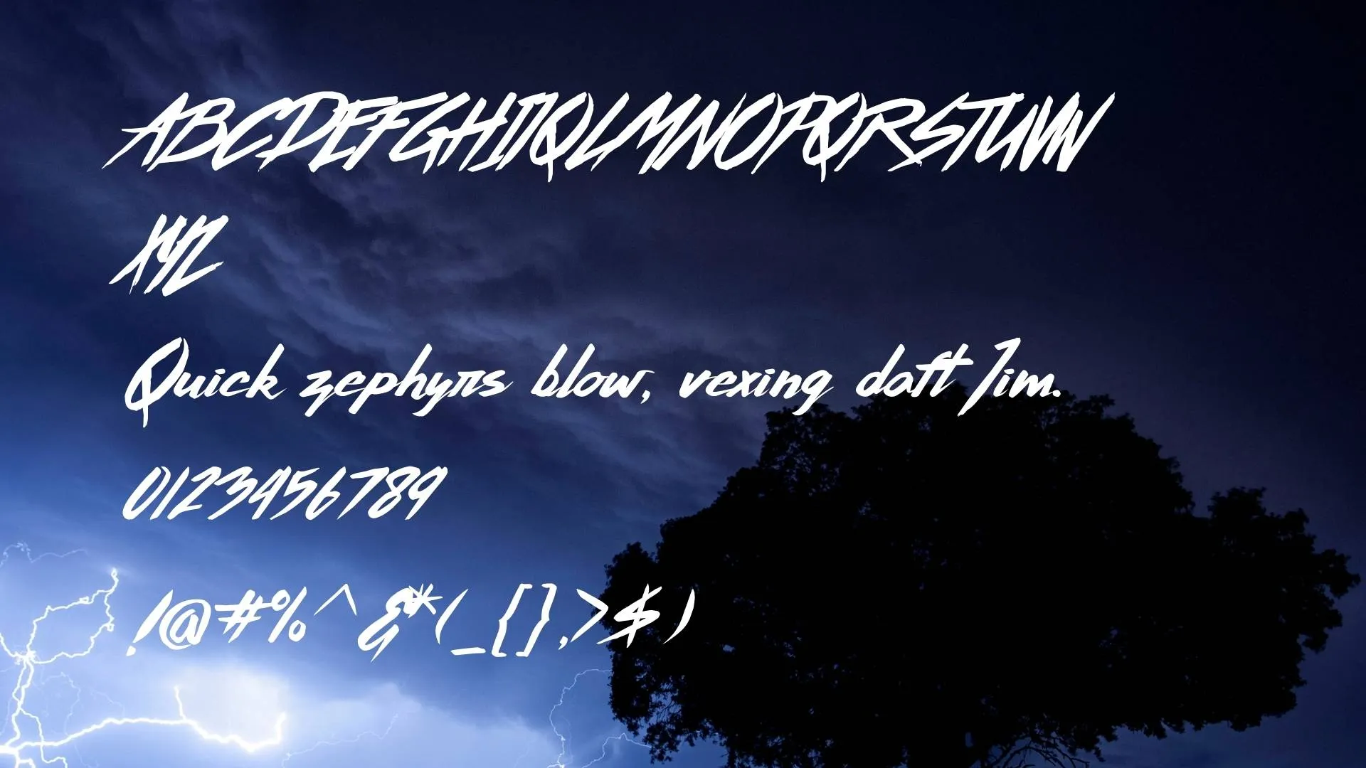 Thunderstorm font