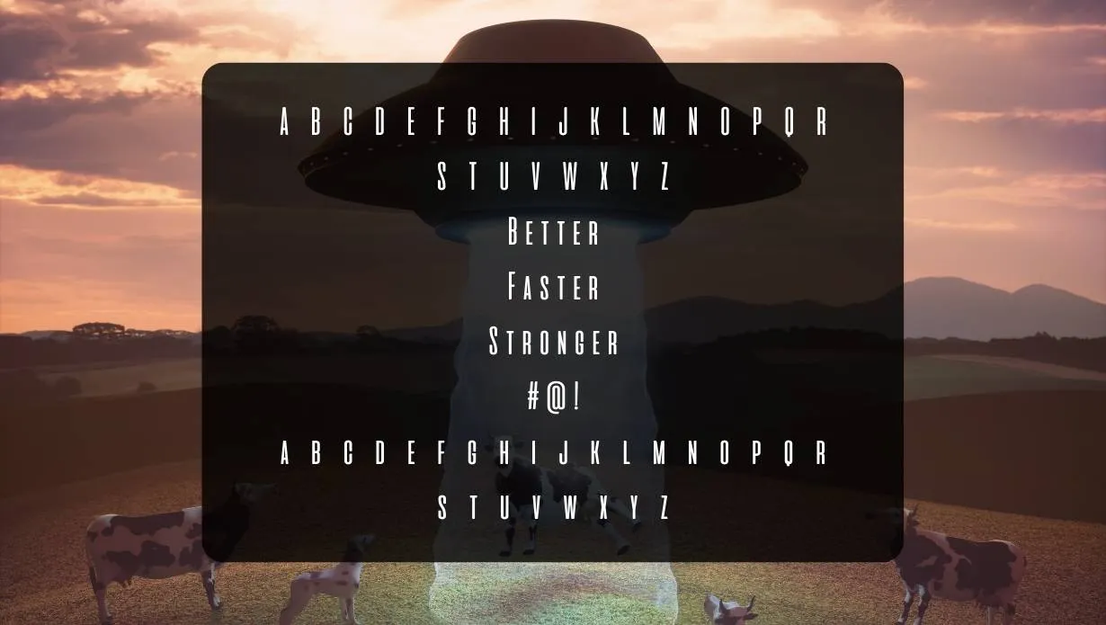 Aliens and Cows Font