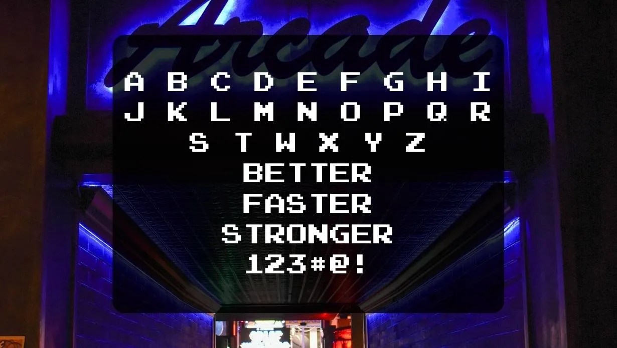 Arcade Font View on Image Designs