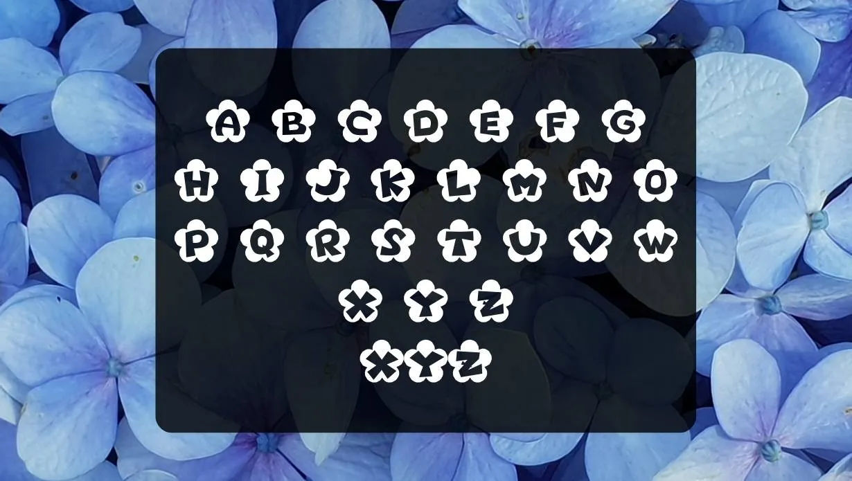 Flower Font View on Image Designs