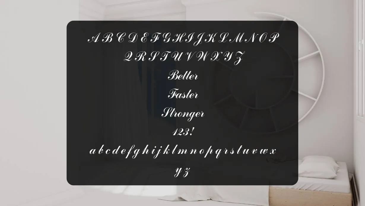 Commercial Script Font View on Image Designs