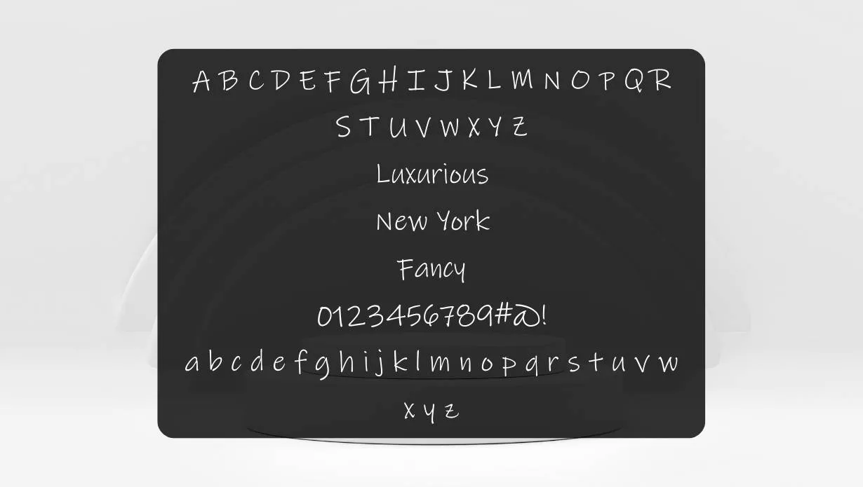 Ink Free Font view on image designs