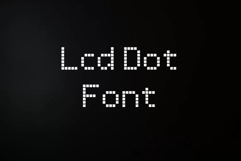 LCD Dot Font