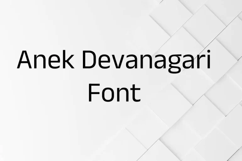 Anek Devanagari font