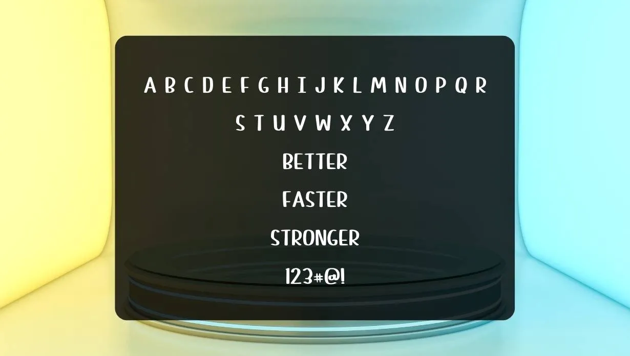 Cute Letters Font View on Image Designs