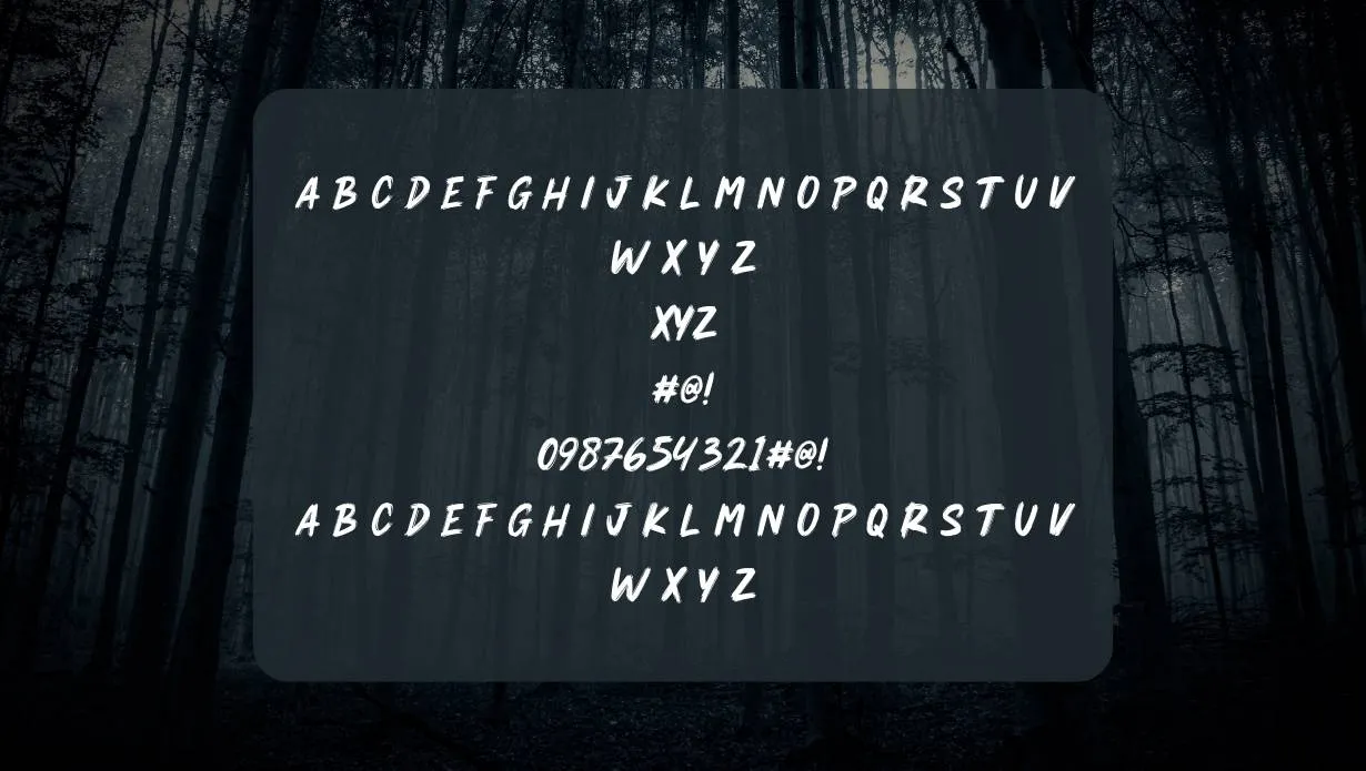 Howling Wolf Font View on Image Design