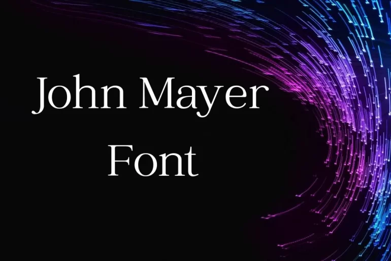 john mayer font