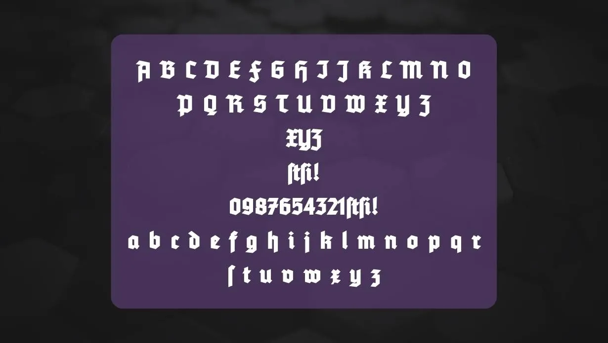 Tannenberg Font View on Image Designs