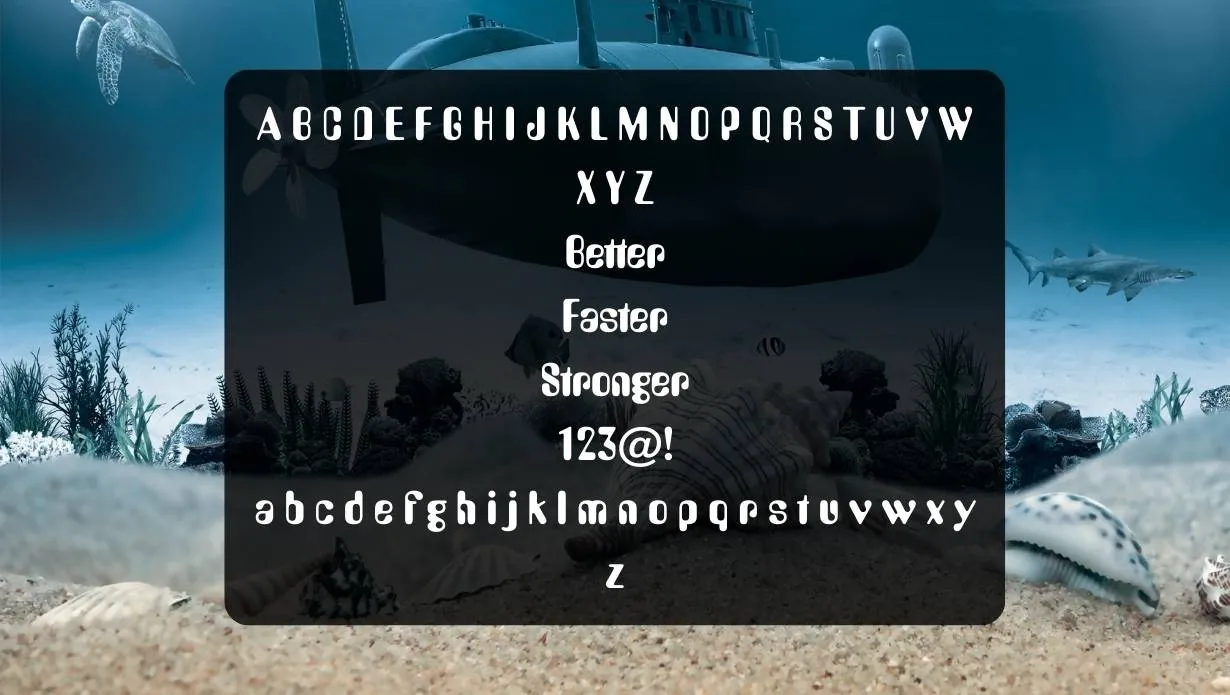 Yellow Submarine Font View on Image Designs