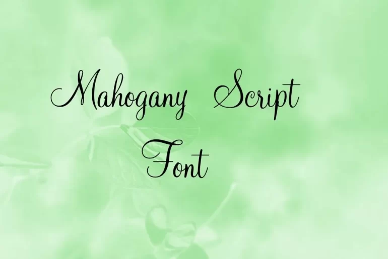 mahogany script font