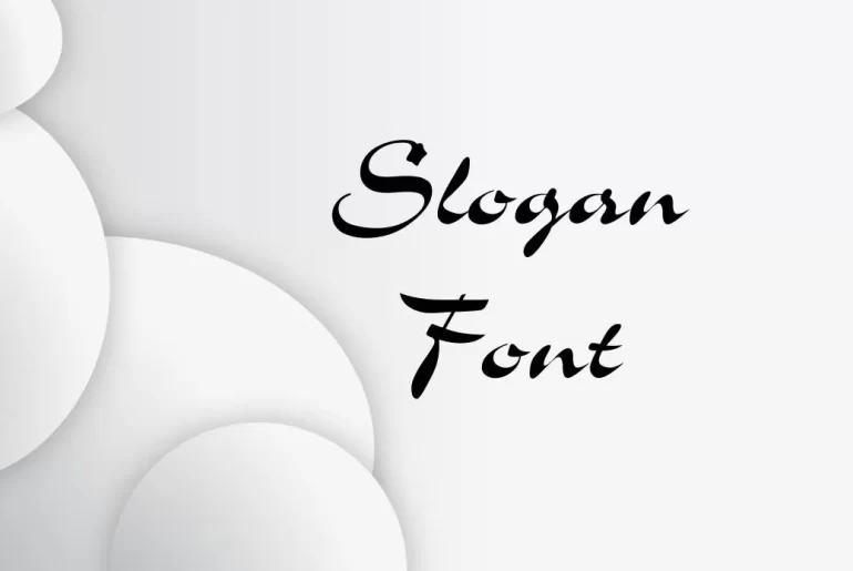 slogan font