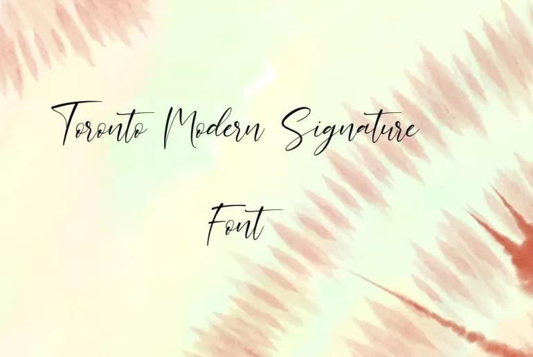 toronto modern signature font