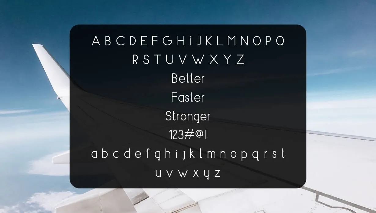 AirSpace Font View on Image Designs