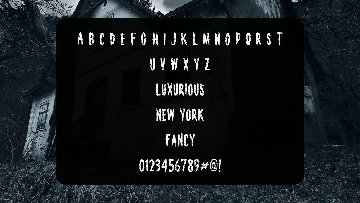 House of Horror Font View