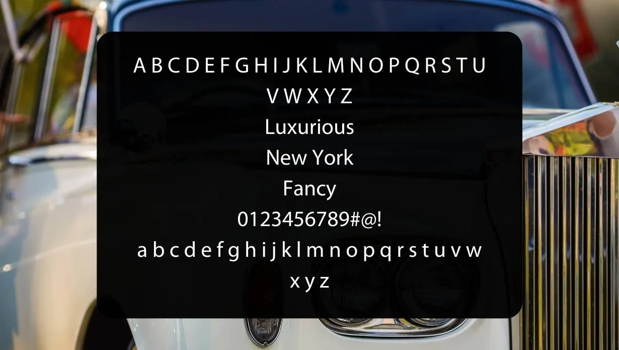 Rolls Royce Font View